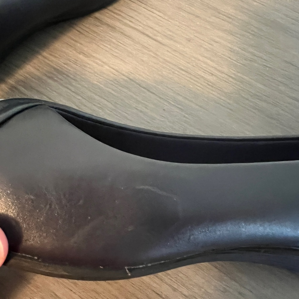 Hotter Women’s Leather Navy Ballet Flats Never Worn - Picture 6 of 9